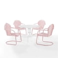 thumbnail image 4 of Crosley Furniture Tulip 5 Piece Metal Outdoor Dining Set in Pastel Pink, 4 of 13