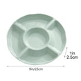thumbnail image 3 of Round Snack Tray with Five Compartments | Divided Serving Plate for Candy, Nuts, Dried Fruit, and Snacks | Party Appetizer Organizer | Home Kitchen Entertaining and Buffet Table, 3 of 8