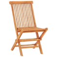 thumbnail image 2 of vidaXL 3 Piece Bistro Set with Light Blue Cushions Solid Teak Wood, 2 of 5