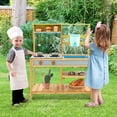 thumbnail image 4 of Costway Wooden Play Kitchen Set, Outdoor Kid's Mud Kitchen with Faucet & Water Box, 4 of 10