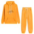 thumbnail image 1 of Kcodviy Combinaison à Capuche à Manches Longues pour Femme, Combinaison pour Invitée de Mariage, Imprimé Cœur, Molleton, Tenue Décontractée et Chic, Combinaisons pour Femme, Ensemble de Survêtement pour Soirée, 1 of 2