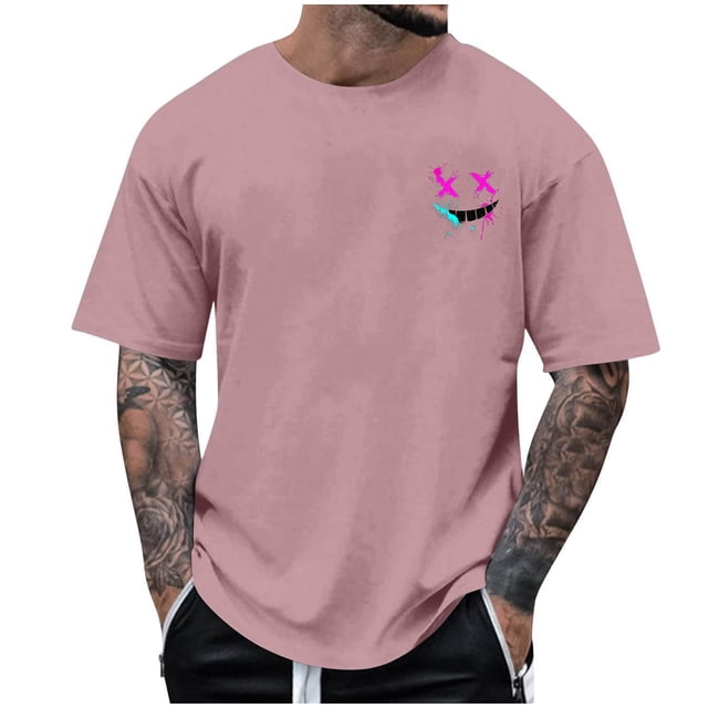 Birdeem Chemises pour Hommes Mode Été Décontracté T-Shirt Col Rond Imprimé