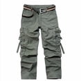 thumbnail image 1 of AherBiu Men's Cargo Pants Relaxed Fitted Workout Hiking Pants with Multi Pockets Outdoor Stretch Work Pants, 1 of 8