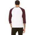 thumbnail image 3 of Bella Canvas T-Shirt de Baseball Manches 3/4, 3 of 3