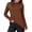 Coffee, variant on BLVB Women's Fleece Lined Thermal Shirts Mock Neck Tops Winter Warm Long Sleeve Base Layer Tops with Thumb Hole