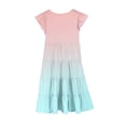 thumbnail image 3 of RXIRUCGD 2025 Vêtements d'Été pour Enfants Mode Filles Nouvelle Robe d'Été à Manches Courtes Poches à Volants Col Rond Imprimé, 3 of 4