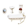 thumbnail image 2 of Ruiboury Miniature Bathtub Toilet Sink Mirror Set Addition For Mini House type 1 1Set, 2 of 6