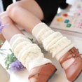 thumbnail image 1 of maskred Non-shedding Long Socks Crafted With Care For Durability Suitable For Wear Fiber Leg Warmer Knee Socks Warmers white 42cm 5Set, 1 of 6