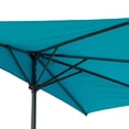 thumbnail image 4 of CorLiving Versa 8.5ft Outdoor Patio Half Umbrella with Steel Frame for Small Spaces, 4 of 9