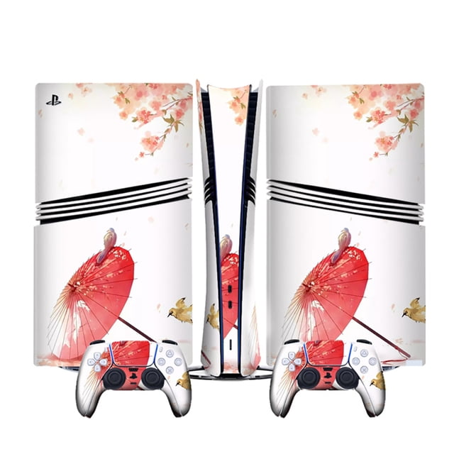Compatible With PS5 Pro Consoles Cartoon Anime Stickers Set, Cute Custom Decals with Game Controller Skin