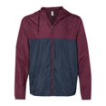 thumbnail image 1 of Independent Trading B21876543 Water-Resistant Lightweight Windbreaker, Maroon & Classic Navy - Small, 1 of 1