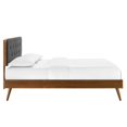 thumbnail image 4 of Modway Bridgette Twin Wood Platform Bed with Splayed Legs in Walnut/Charcoal, 4 of 11