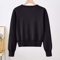 thumbnail image 4 of Timegard Cardigan for Women Lightweight Fall Cropped Solid Color Open Front Button Sweater Knit Coat, 4 of 9