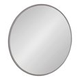 thumbnail image 1 of Kate and Laurel Caskill Framed Wall Mirror, 30 Inch Diameter, Charcoal Gray, Modern Circular Mirror for Wall Decor, 1 of 6