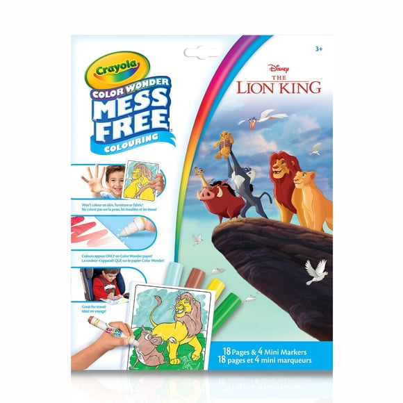 Crayola Mess-Free Color Wonder Pages & Mini Markers, Lion King
