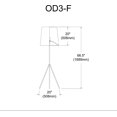thumbnail image 2 of Dainolite OD3-F-697-MB Matte Black Floor Lamp, 2 of 3