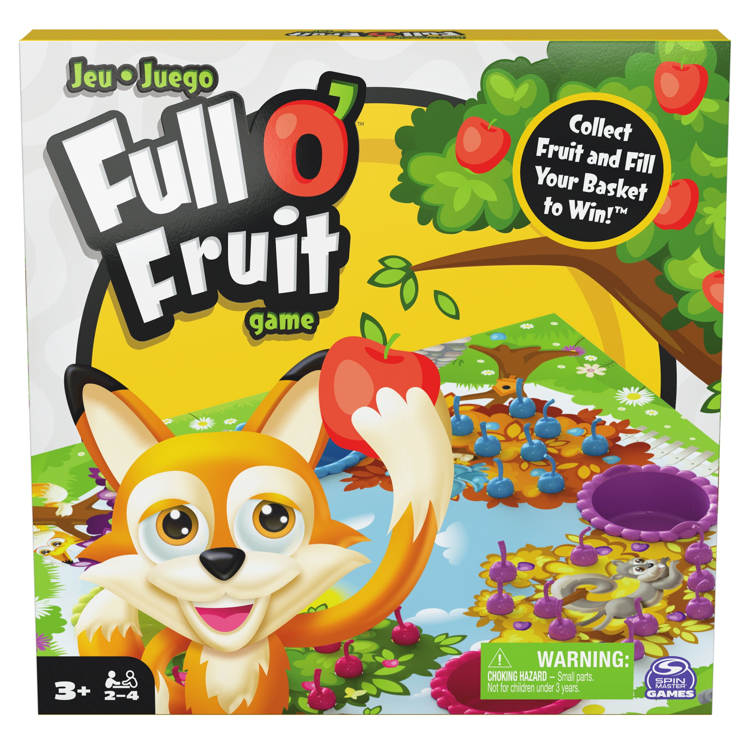 Spin Master Games, Full O’ Fruit Game for Kids Colorful 2-4 Player Board Game for Family Game Night Cool Things Fun Games, for Kids Ages 3 and up