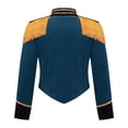 thumbnail image 2 of Aislor Veste à Manches Longues en Velours à Franges pour Enfants Cirque Groupe de Marche Uniforme Batteur Bleu Paon 8, 2 of 6