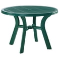 thumbnail image 1 of Compamia Truva Round Dining Table 42 inch Marine Grade Resin with Umbrella Hole, Green (1 Count), 1 of 4