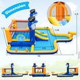 thumbnail image 3 of Gymax Inflatable Water Slide Park Bounce House Splash Pool Water Cannon w/ 750W Blower, 3 of 10