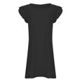 thumbnail image 4 of Kcodviy Robe Femme Fraîche Douce Amincissante Robe Femme Couleur Unie Robe Décontractée Grande Taille Robes Décontractées Jupe Robe en Lin Femmes Robes pour Femmes Été Robe Trapèze d'Été, 4 of 5