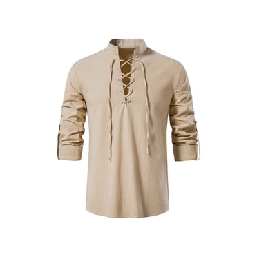 2025 Garçons Tout-Petits Chemise Médiévale Manches Longues Paquet Renaissance à Lacets Halloween Vêtements Us Écossais Costume Jacobite Classique Garçons Camisoles Hauts