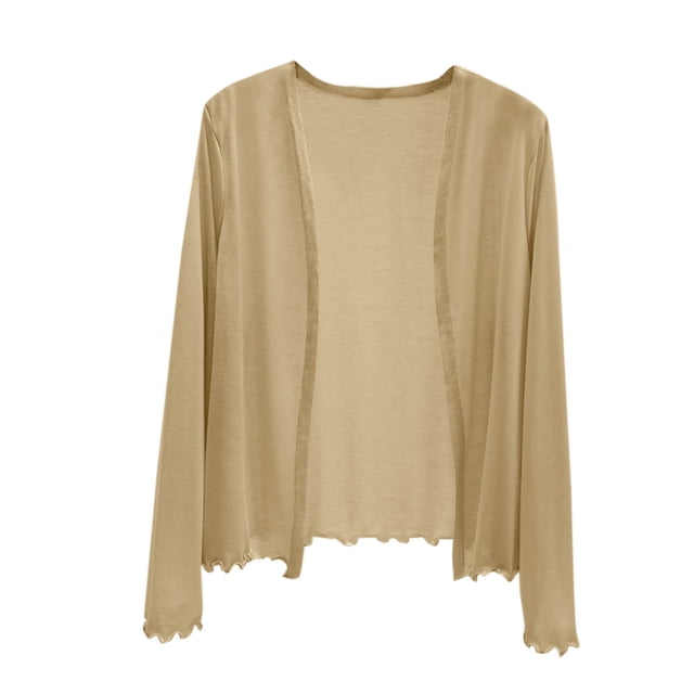 Womens Lightweight Summer Cardigan Rash Guard Long Sleeve Cover Up Open Front Wrap Cover Up Loungwear Sun Shawl