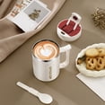 thumbnail image 1 of EGNMCR Rangement et Organisation Bacs de Rangement Tasse à Café Portable Tasse en Acier Inoxydable à Double Couche avec Couvercle et Poignée Tasse à Café Isolée Chauffable par Induction pour Voyage Camping Bureau Tasse à Café, 1 of 7