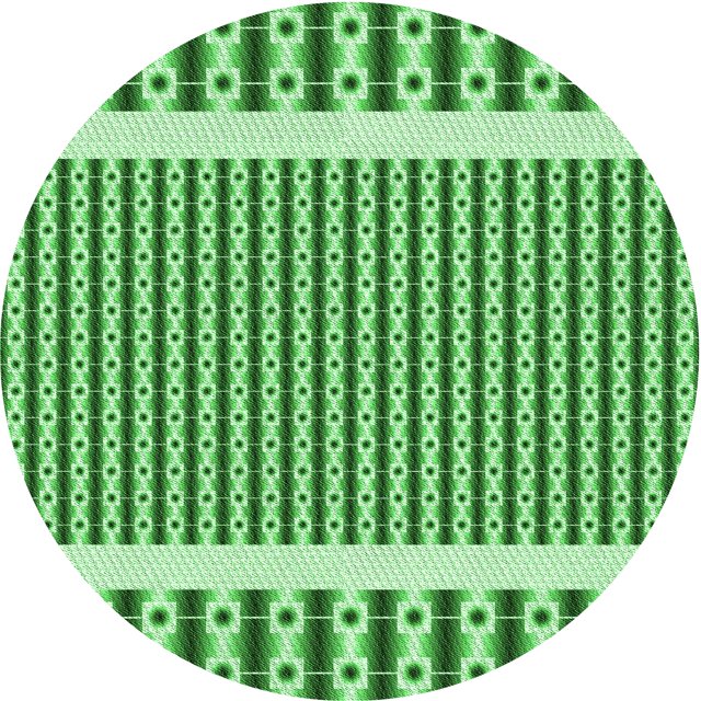Ahgly Company Machine Washable Indoor Round Transitional Forest Green Area Rugs, 3' Round