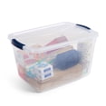 thumbnail image 3 of Rubbermaid Cleverstore 32 Quart Plastic Storage Tote Container w/ Lid (12 Pack), 3 of 6