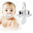 thumbnail image 3 of With Silicone Baby Pacifier Silver A-Z Letters Safe BPA Free One Piece Seamless Pacifier with Lid for Infant 6-18 Months, 3 of 7
