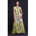 thumbnail image 2 of Bimba Robe Longue Décontractée d'Été Sans Manches à Fente avant Imprimée Teinture sur Nœuds pour Femmes - Grande, 2 of 5