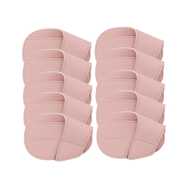 10 Pieces Golf Iron Headcovers Iron Protective Cover PU Durable Lightweight Golf S Pink