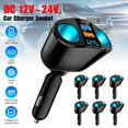 thumbnail image 4 of Dual USB Car Charger 2 Port LCD Display 12-24V Cigarette Car Fast Socket Socket Adapter Charger Lighter Power Car Styling C, 4 of 6