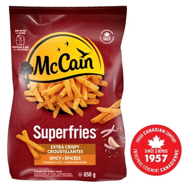 McCain® Superfries® Extra Crispy Spicy Straight Cut Fries, Made in Canada from domestic and imported ingredients - 650g, 650g