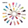 thumbnail image 3 of Thinsony 100pieces Keychain Tassel Versatile And Stylish Fringe Accessories Gifts AssortedColor-Silver 1Set, 3 of 6