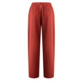 thumbnail image 4 of LSLJS Womens High Waisted Pants Women Casual Solid Color Pockets Buttons Elastic Waist Comfortable Straight Pants, 4 of 5