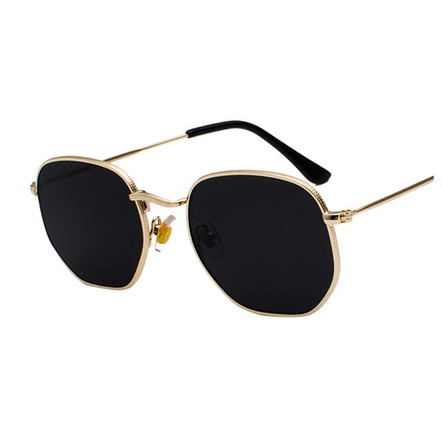 relayinert Fashionable Polarized Lens Small Square For Trendy Style Materials gold black gray C2 1Set