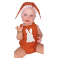 thumbnail image 3 of MIASHUI Baby Clothes Boys Girls Sleeveless Easter Rabbit Embroider Romper Bodysuits Hat Set,Orange,3-6 Months, 3 of 9
