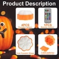 thumbnail image 2 of MesaSe 4 Pack Pumpkin Lights with Remote and Timer Adjustable LED Pumpkin Lights with Hooks Jack O Lantern Flameless Pumpkin Candle Light Halloween LED Pumpkin Lights Battery Operated, 2 of 9
