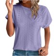 thumbnail image 1 of Hauts à Manches Courtes pour Femmes Mode Printemps/été Décontractée Ample Col Rond Manches Courtes Haut pour Femmes Aguichant Hauts d'Été pour Femmes Hauts à Manches Courtes T-Shirts pour Femmes Mode, 1 of 7
