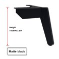 thumbnail image 4 of tredstone Ensemble de 4 Pcs Pied de Meuble en Métal Résistant à la Rouille pour Chaise Remplacement Accessoires de Mobilier Décoratifs Rauque Noir 10cm 1Ensemble, 4 of 6