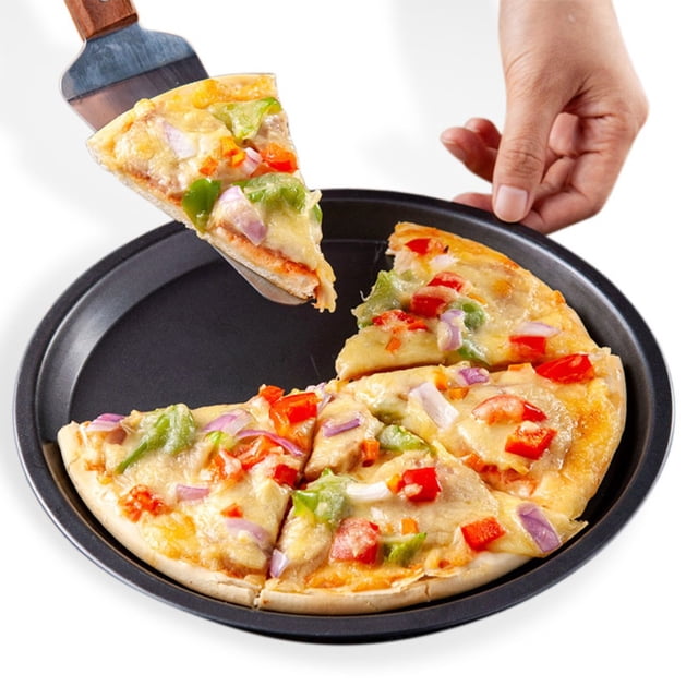 12 Inch Microwave Oven Pan Chip Tray Dish Pizza Baking Non-Stick Cook Tray