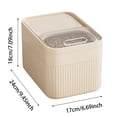 thumbnail image 3 of Puawkoer Lot de 2 Contenants Hermétiques pour Réfrigérateur, Contenants de Réutilisation pour Aliments, Contenant de Rangement pour Nourriture pour Animaux, Rangement pour Garde-Manger, Paniers de Rangement pour Garde-Manger jusqu'à 30 Lb, Contenant de Rangement Scellé en Caoutchouc, 3 of 4