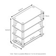 thumbnail image 3 of Furinno Turn-S-Tube Engineered Wood 4-Tier Shoe Rack in Espresso/Black, 3 of 4