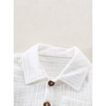 thumbnail image 4 of Faithtur Toddler Baby 2Pcs Summer Outfits, Short Sleeve Button Down Lapel Shirt + Shorts Set, 4 of 9