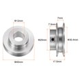 thumbnail image 2 of Unique Bargains Single Groove Pulley 12mm Fixed Bore 40mm Outer Diameter Aluminum Alloy for Drilling Machine 6mm PU Round Belt, 2 of 5