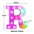 thumbnail image 3 of Colorful Light Up Letters Led Letter Lights with Remote 18 Colors Letters with Lights for Wedding Birthday Party Lamp Christmas Home Bar Decoration - Diamond Design Battery Powered, 3 of 8