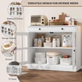 thumbnail image 3 of GloryStar Sideboard Buffet Cabinets with Glass Door with Drawer, 35.4" Modern Buffets Sideboards for Dining Room, Kitchen, 3 of 8