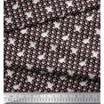 thumbnail image 2 of Soimoi Velvet Fabric Footprint & Cat Kids Print Fabric by The Yard 58 Inch Wide, 2 of 3
